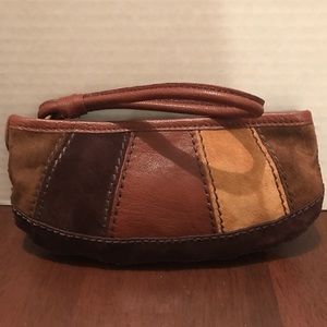 Lucky Brand Brown Suede Wristlet